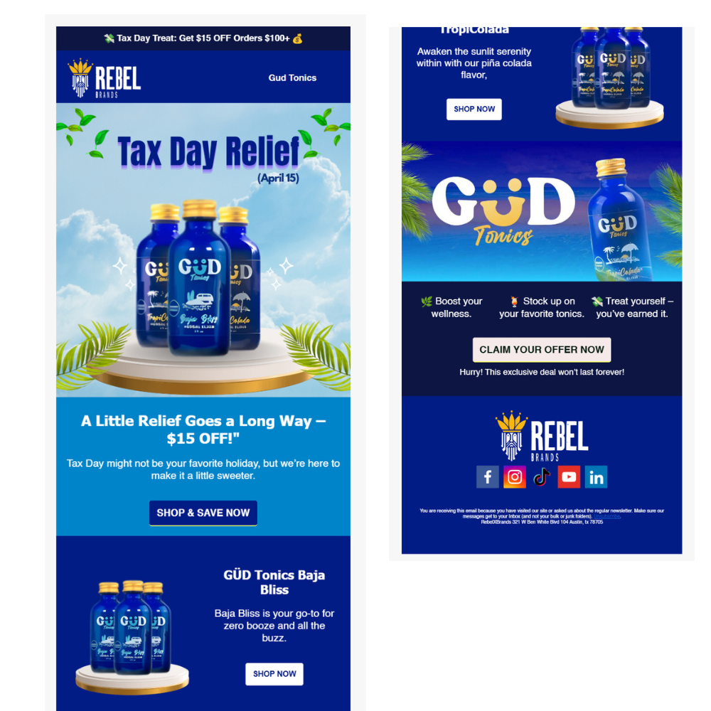 Inhove Email Design for gud tonics